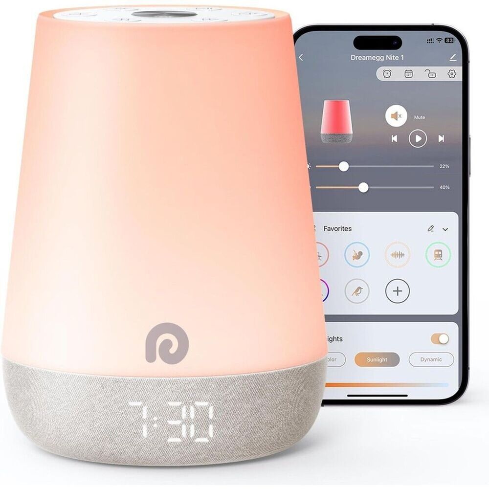 Dreamegg Baby White Noise Sound Machine with Night Light and OK to Wake